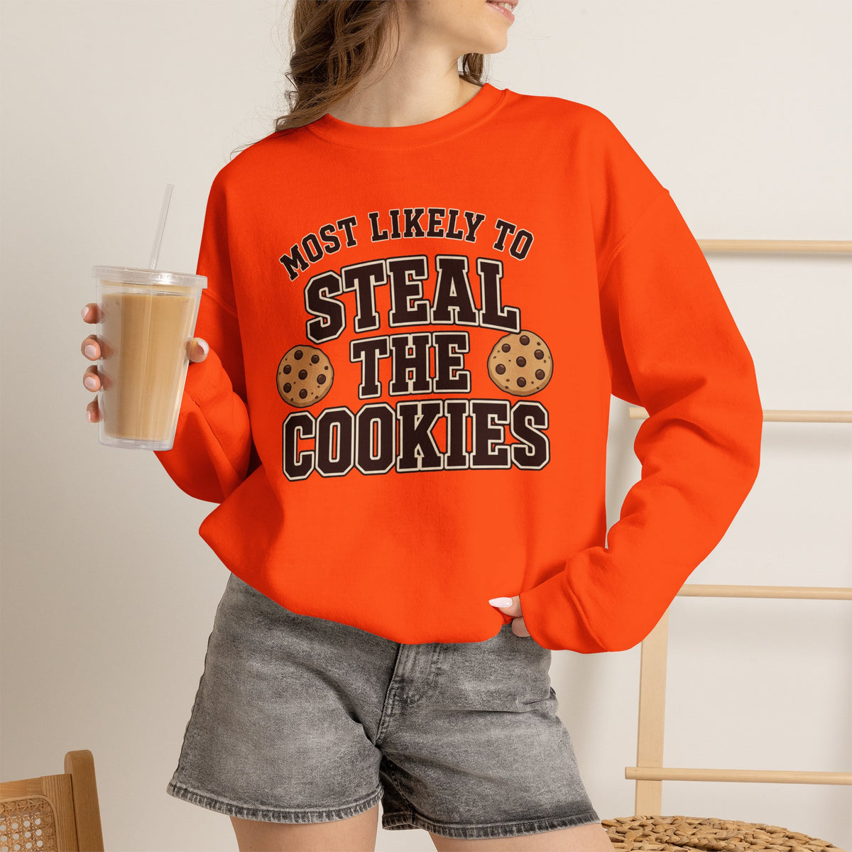 Most Likely To Steal The Cookies Sweatshirt - Christmas Crewneck