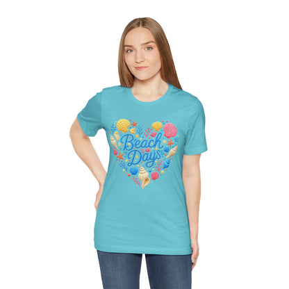 Beach Days heart seashells T-Shirt