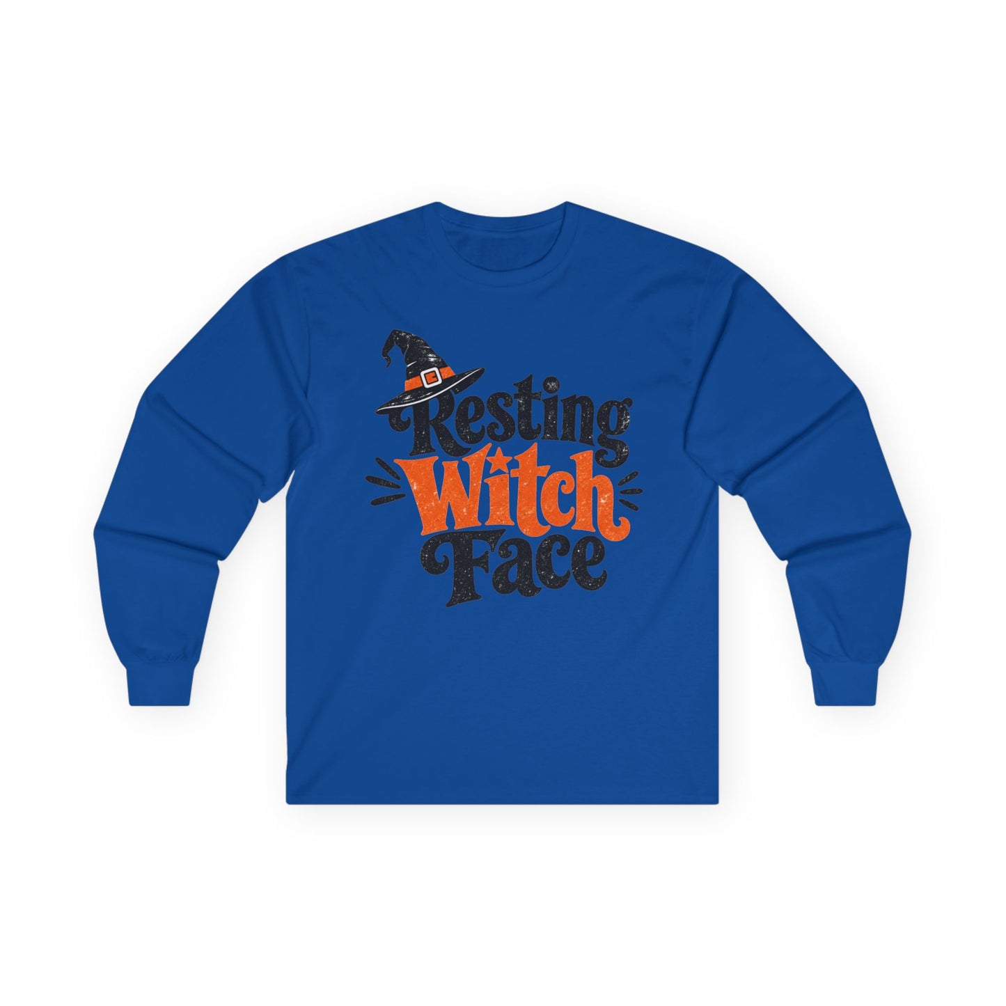 Resting Witch Face Long Sleeve T-Shirt — Funny Halloween Witch Shirt