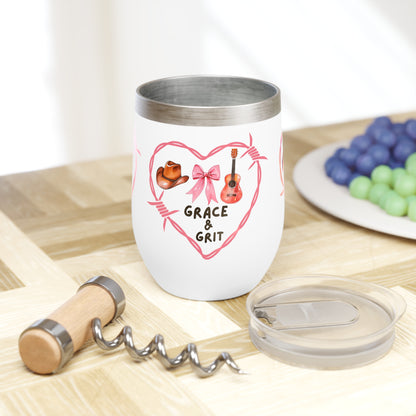 Grace & Grit Wine Tumbler - Perfect for Country Music Lovers