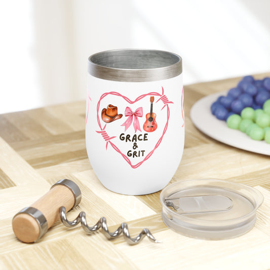 Grace & Grit Wine Tumbler - Perfect for Country Music Lovers
