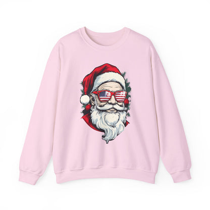 Christmas Santa Sweatshirt with USA Shades