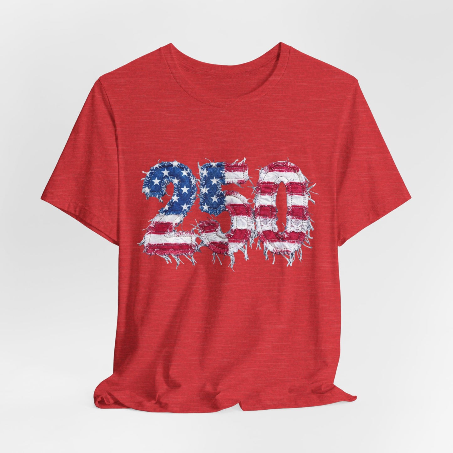 4th of July Frayed Patch Graphic Tee — Patriotic Independence Day T-Shirt