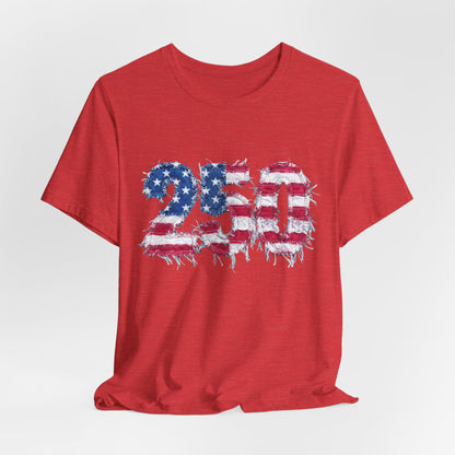 4th of July Frayed Patch Graphic Tee — Patriotic Independence Day T-Shirt