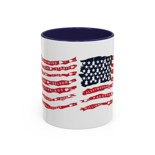 OG Southern Rock Bands & Country Greats USA Flag  Mug  11 or 15oz Coffee Cup