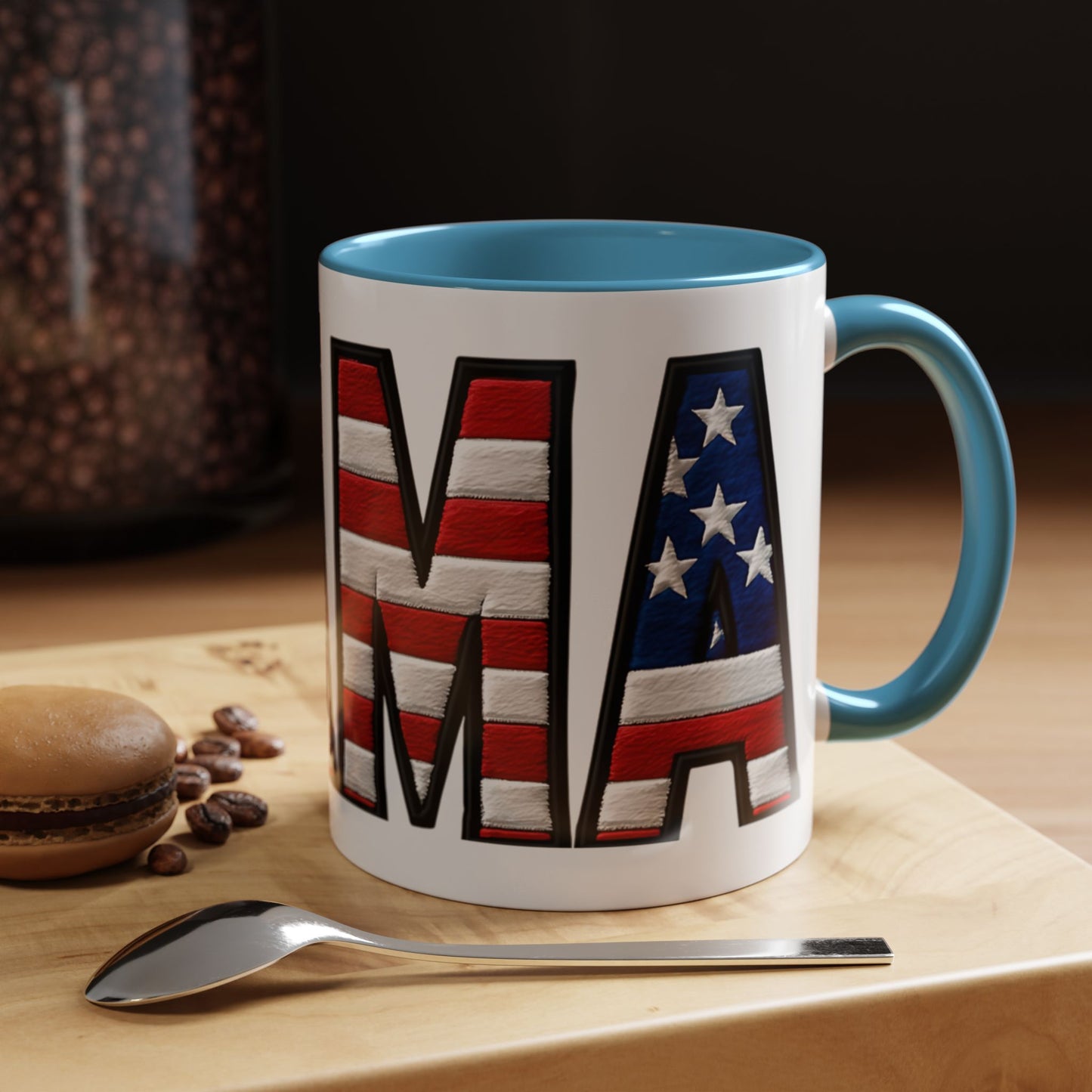 Patriotic AMERICA Flag MAMA Accent Coffee Mug 11 or 15oz