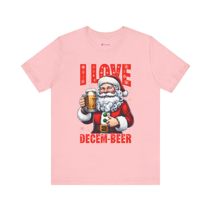 Funny Santa I LOVE DECEM-BEER T-Shirt