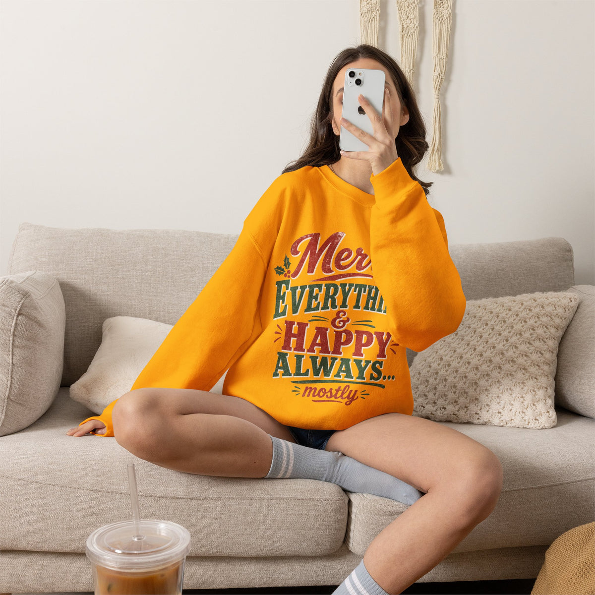 Merry Everything & Happy Always Christmas Sweatshirt