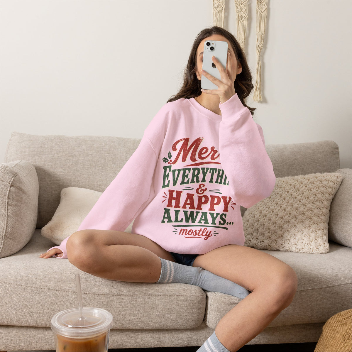Merry Everything & Happy Always Christmas Sweatshirt