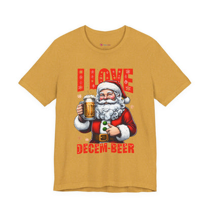 Funny Santa I LOVE DECEM-BEER T-Shirt