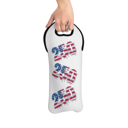Patriotic 25oz Wine Tote Bag – American Flag 20/25/30 Celebration Bottle Carrier