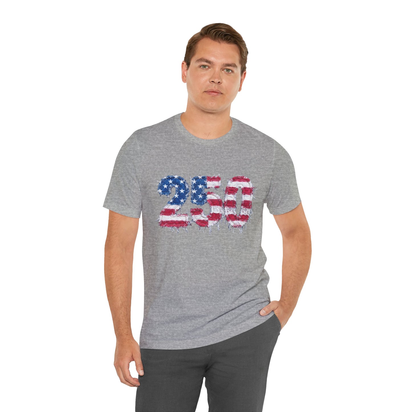 4th of July Frayed Patch Graphic Tee — Patriotic Independence Day T-Shirt