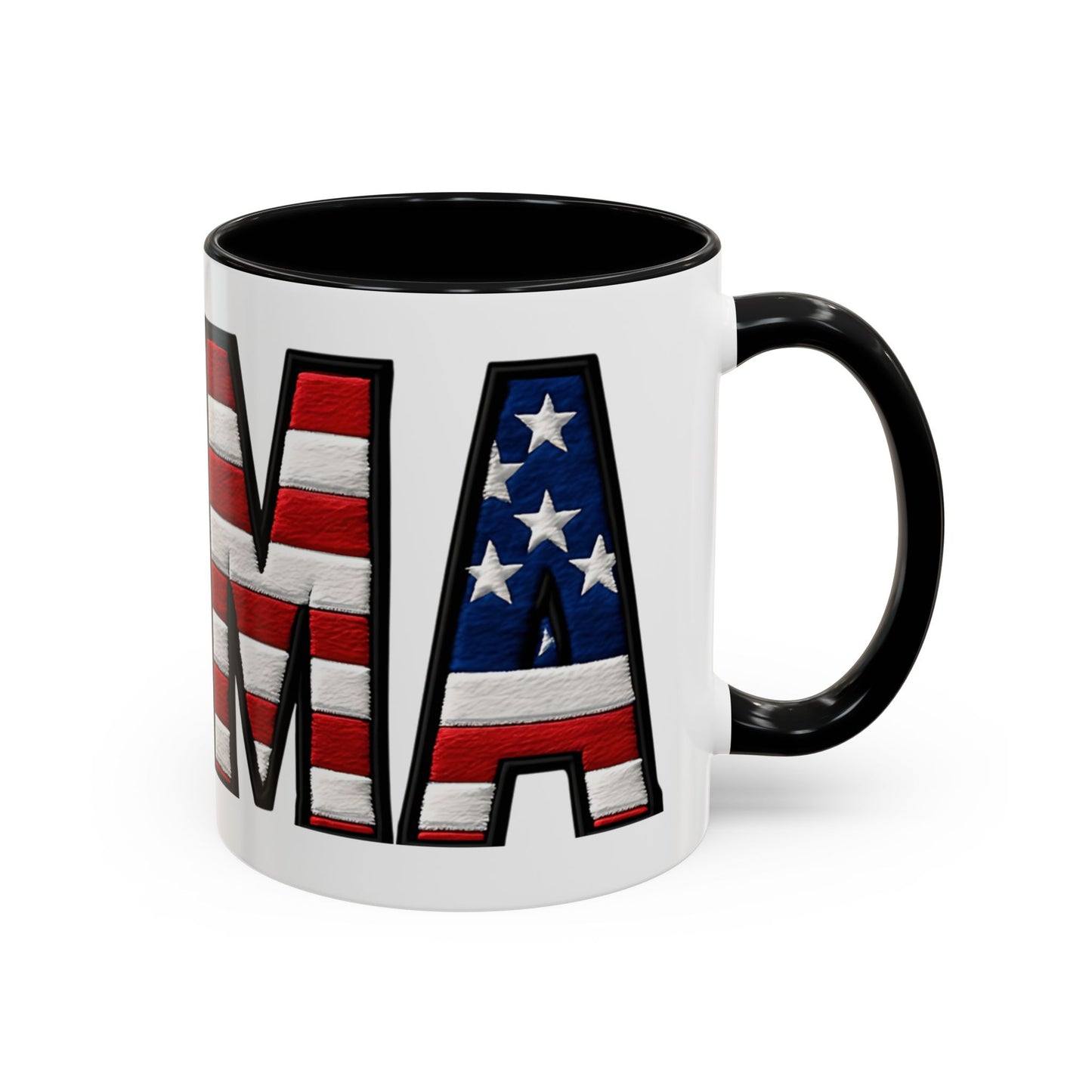 Patriotic AMERICA Flag MAMA Accent Coffee Mug 11 or 15oz