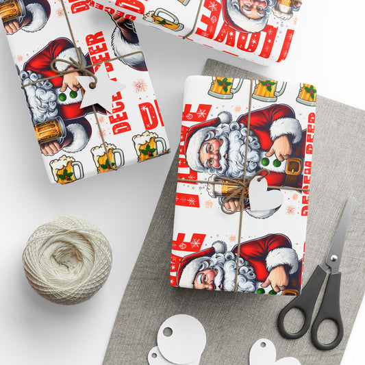 Funny Christmas Wrapping Paper I love DECEM-BEER