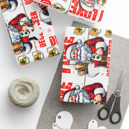 Funny Christmas Wrapping Paper I love DECEM-BEER
