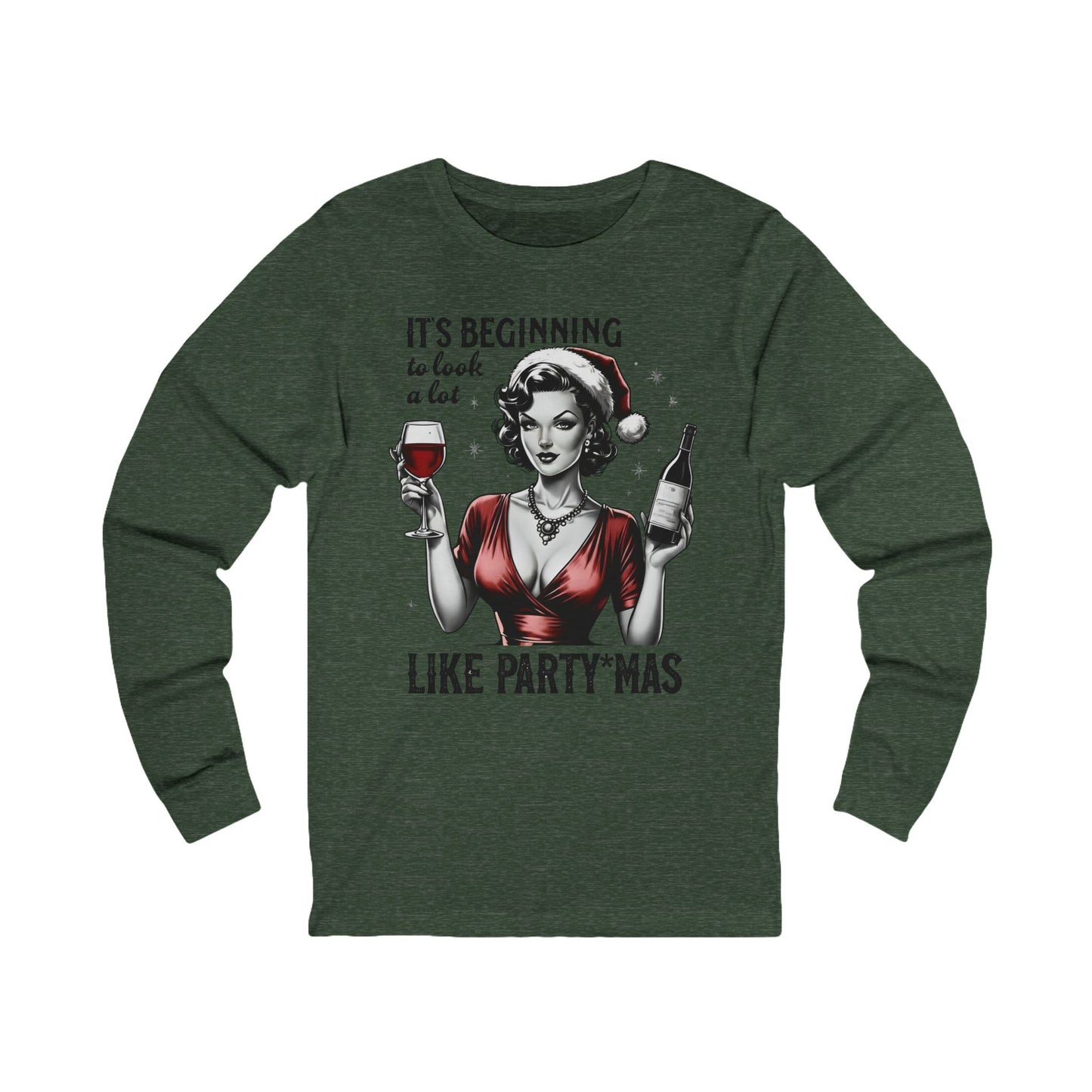 It's Beginning to Look a lot like PARTY*MAS Long Sleeve Christmas T-SHIRT