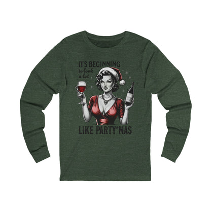 It's Beginning to Look a lot like PARTY*MAS Long Sleeve Christmas T-SHIRT