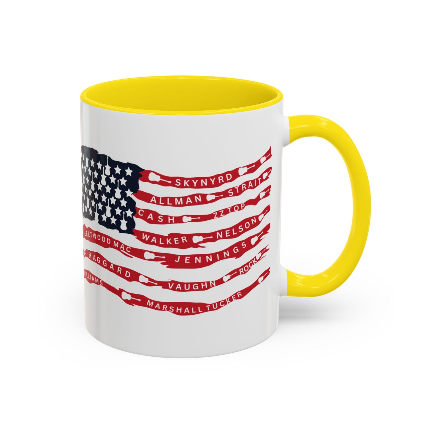 OG Southern Rock Bands & Country Greats USA Flag  Mug  11 or 15oz Coffee Cup