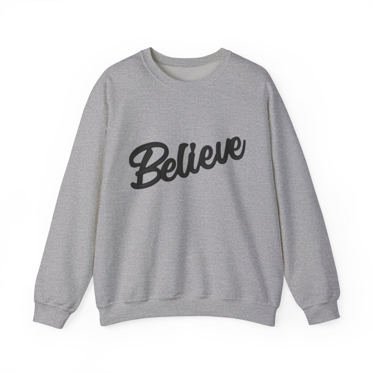 Believe Crewneck Sweatshirt — Inspirational Graphic CHRISTmas Pullover