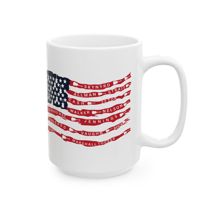 Best bands guitar USA flag mug coffee cup