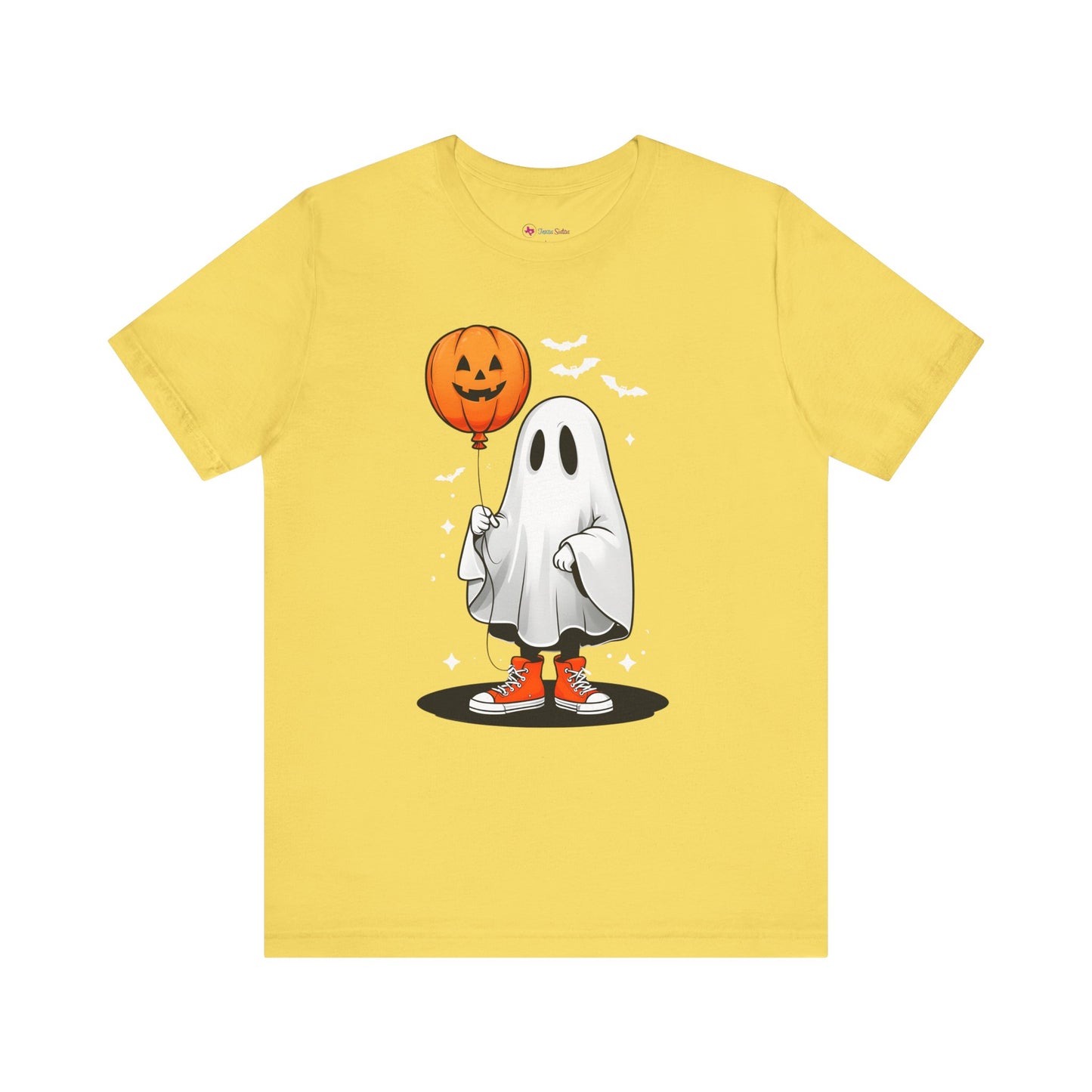 Ghost Tee with Orange Hightops and Pumpkin Balloon