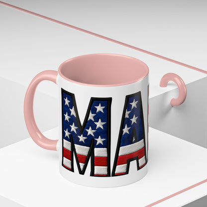 Patriotic AMERICA Flag MAMA Accent Coffee Mug 11 or 15oz