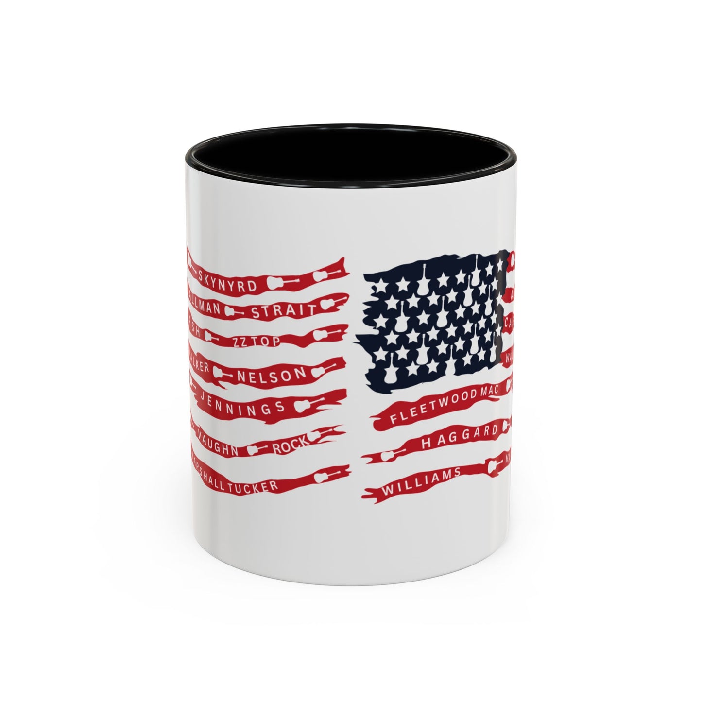 OG Southern Rock Bands & Country Greats USA Flag  Mug  11 or 15oz Coffee Cup