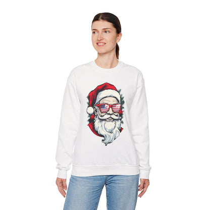 Christmas Santa Sweatshirt with USA Shades