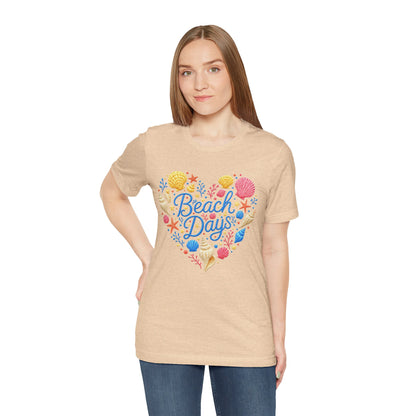 Beach Days heart seashells T-Shirt