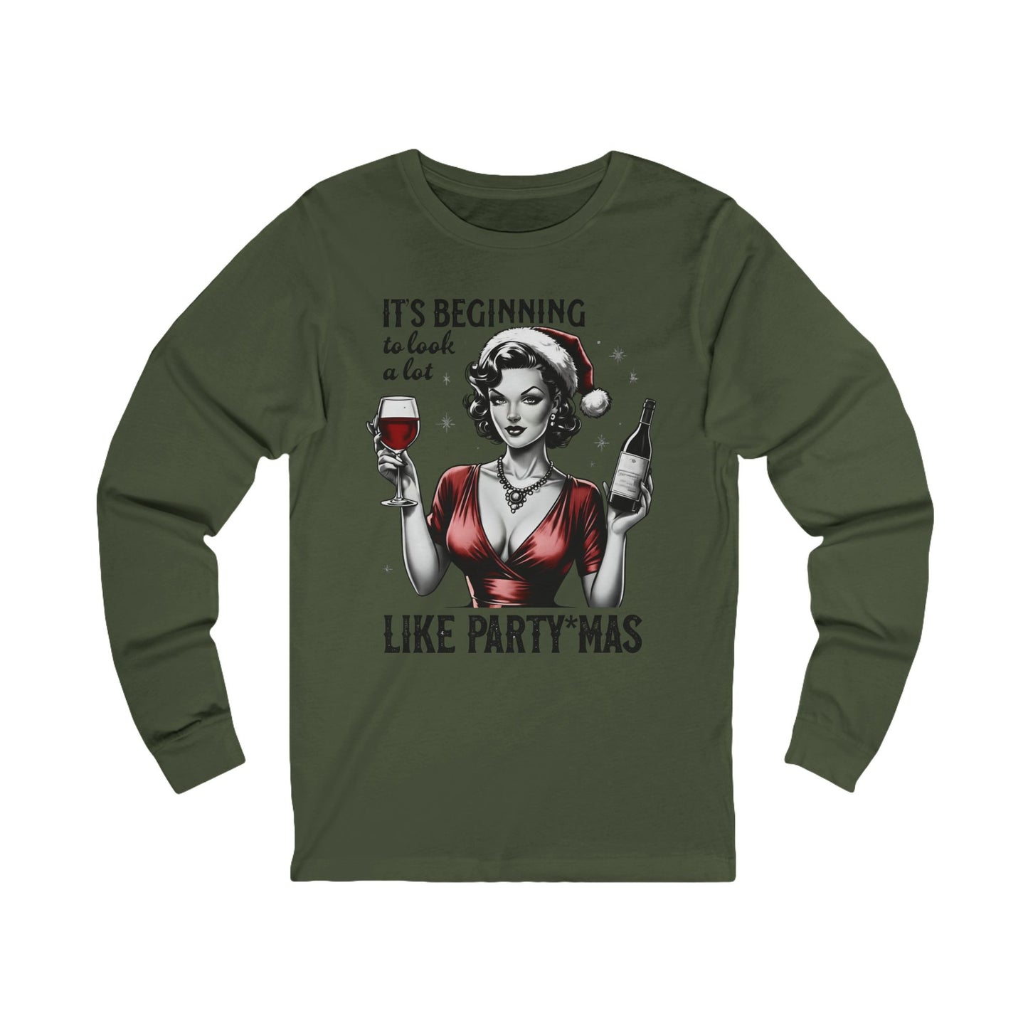 It's Beginning to Look a lot like PARTY*MAS Long Sleeve Christmas T-SHIRT