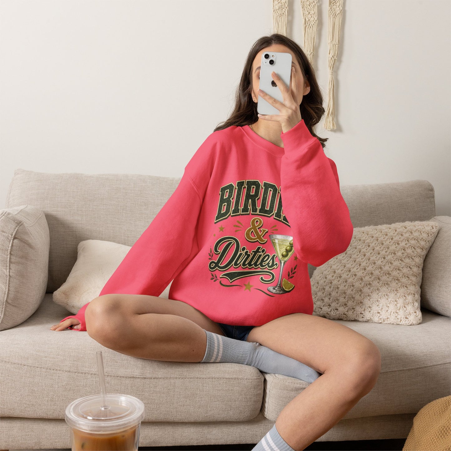 Golf Birdies & Dirties Crewneck Sweatshirt Golfing & Martini's