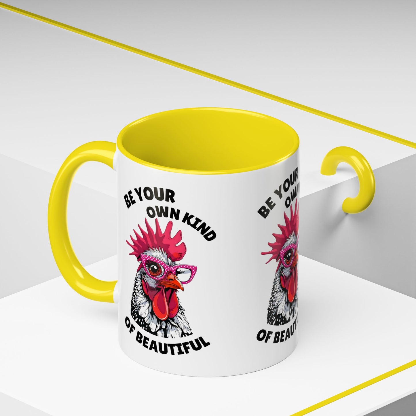 Be Your Own Kind of Beautiful Rooster Coffee Mug (Accent 11/15oz)
