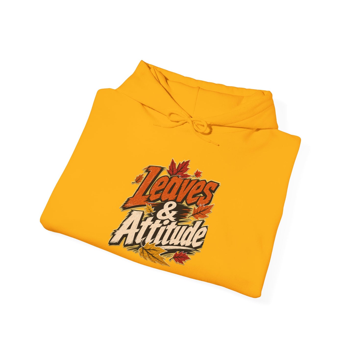 Leaves & Attitude Hoodie — Fall Graphic Pullover