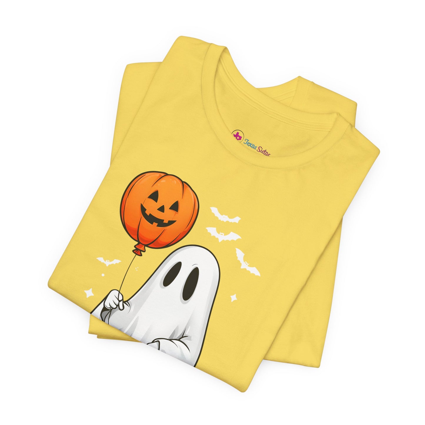 Ghost Tee with Orange Hightops and Pumpkin Balloon