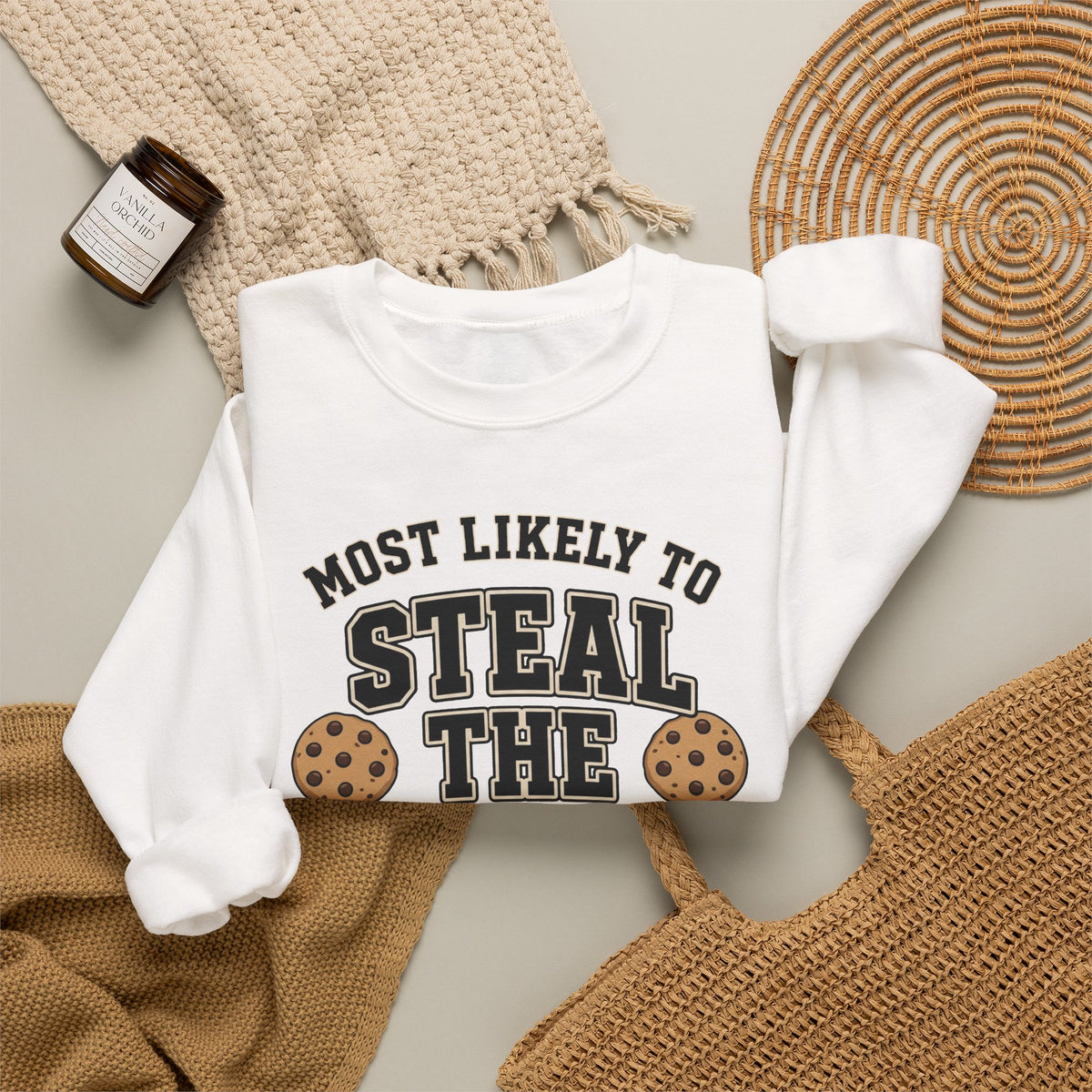 Most Likely To Steal The Cookies Sweatshirt - Christmas Crewneck