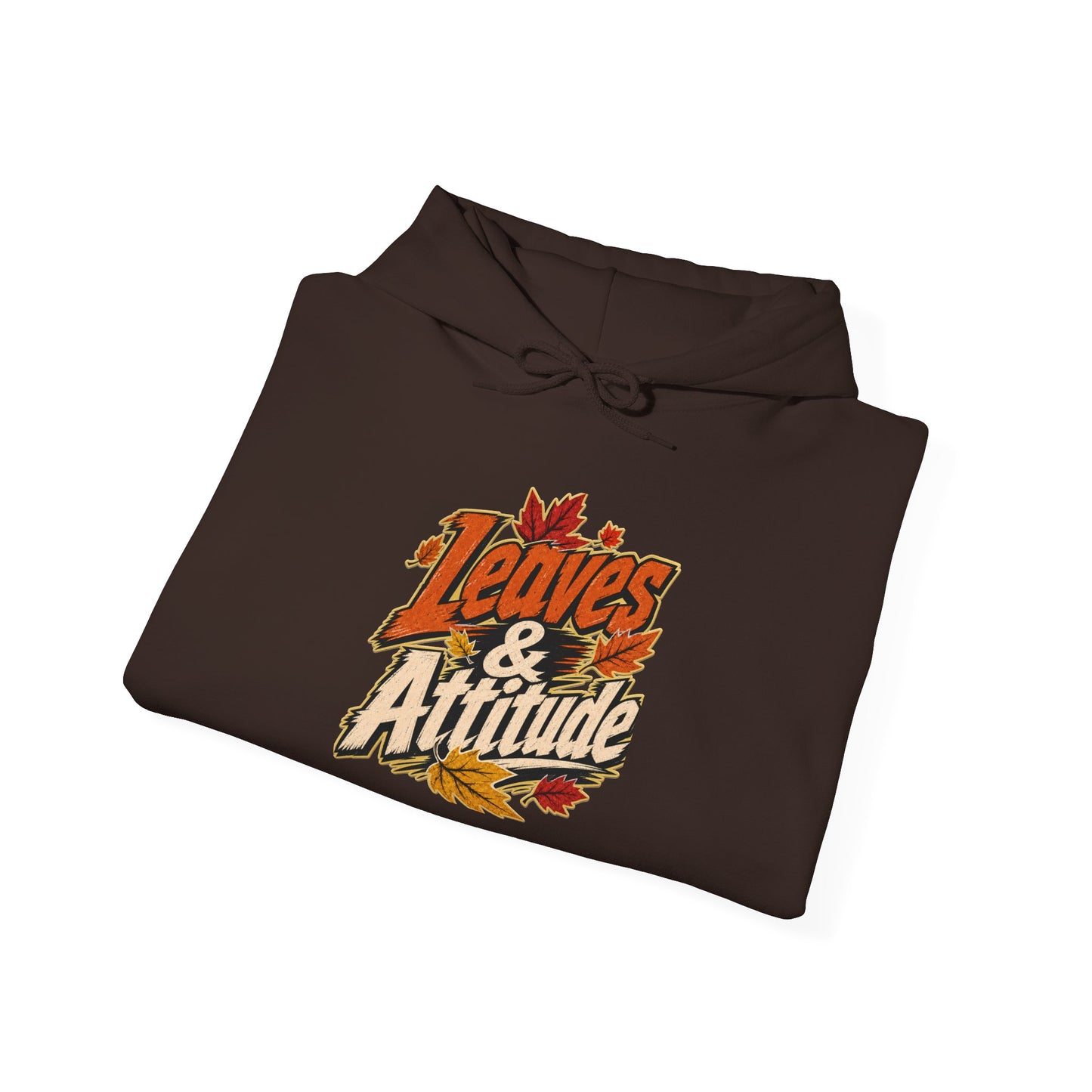 Leaves & Attitude Hoodie — Fall Graphic Pullover