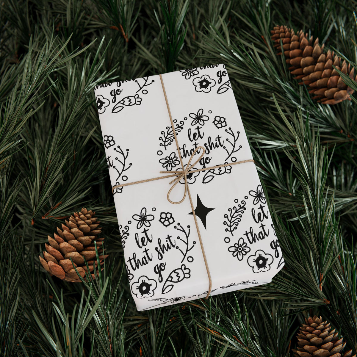 Let That Stuff Go Wrapping Paper — Christmas Birthday Holiday I'm Sorry Gift Wrap