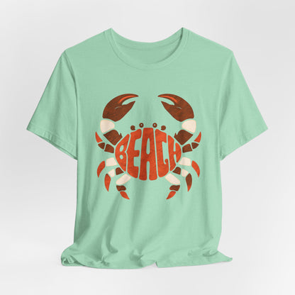Beach Crab Graphic Tee — Retro Coastal Summer T-Shirt