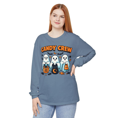 Halloween Ghosts Candy Crew Long Sleeve T-Shirt