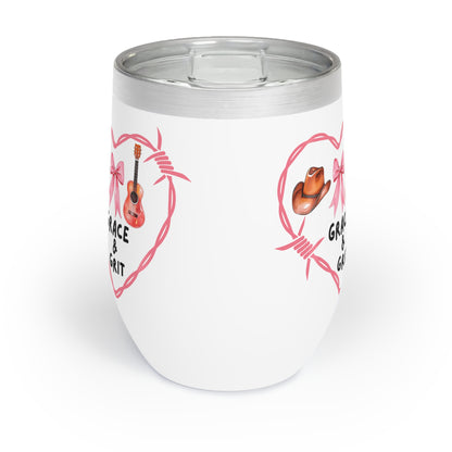 Grace & Grit Wine Tumbler - Perfect for Country Music Lovers