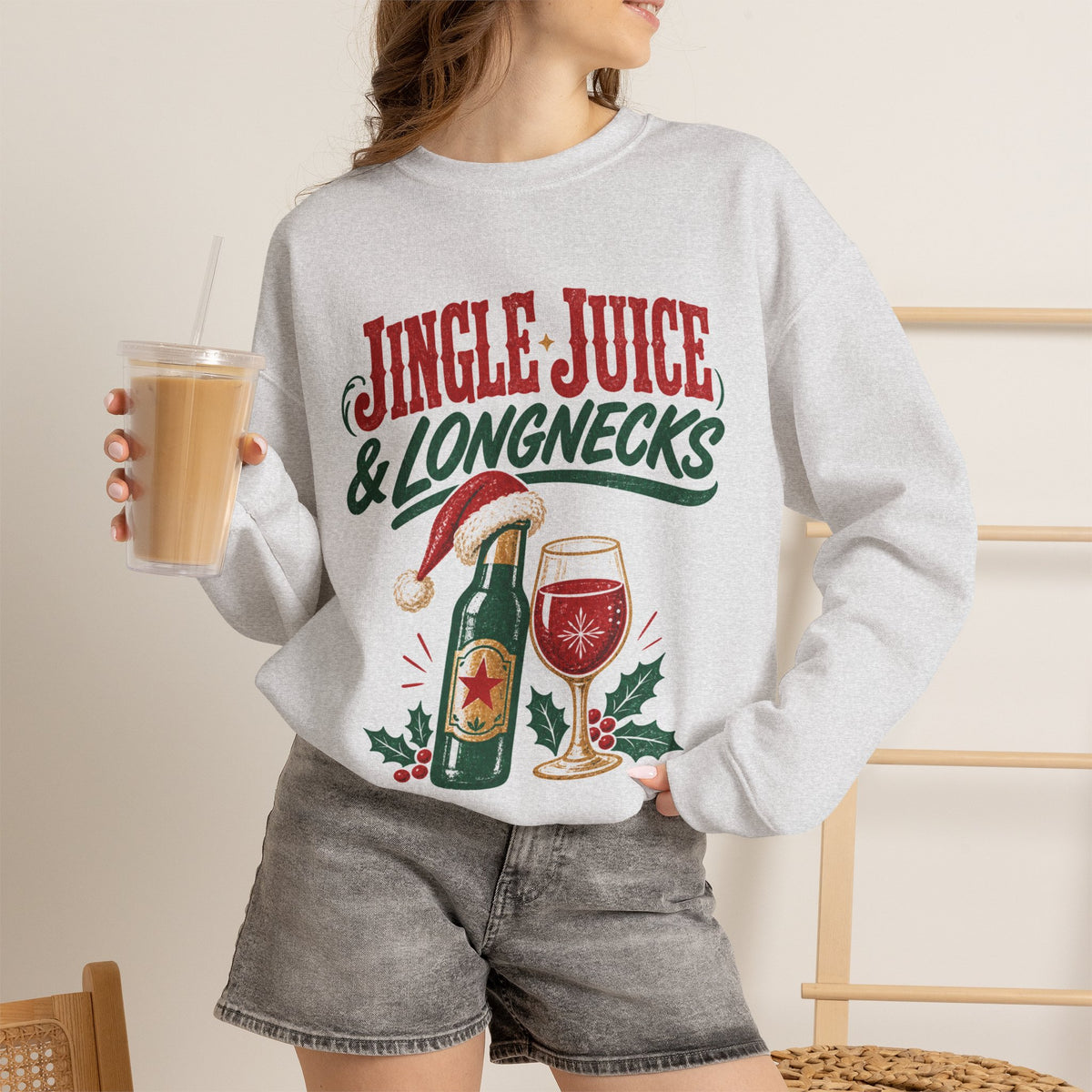 Jingle Juice & Longnecks Christmas Sweatshirt