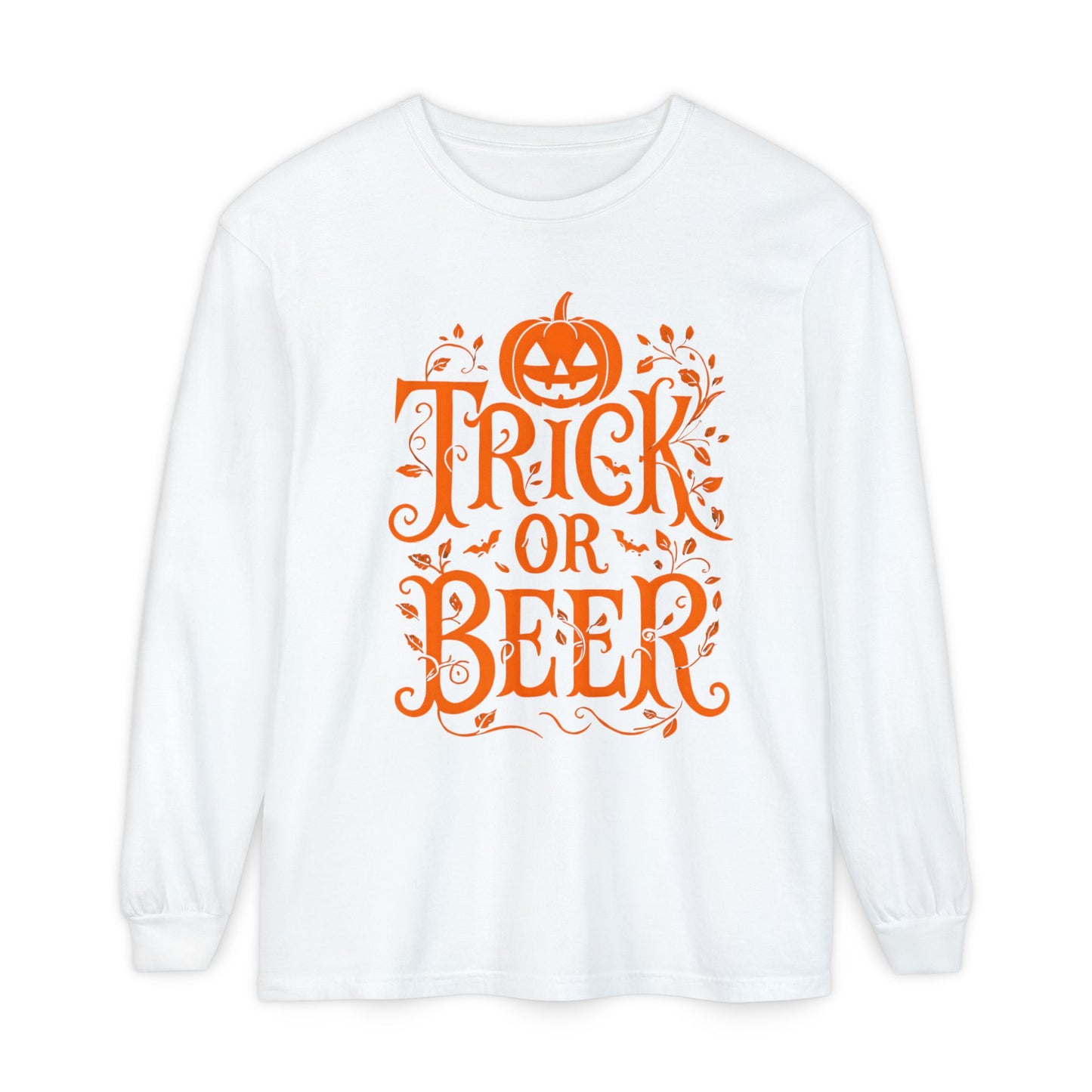 Funny Halloween TRICK OR BEER Long Sleeve T-Shirt