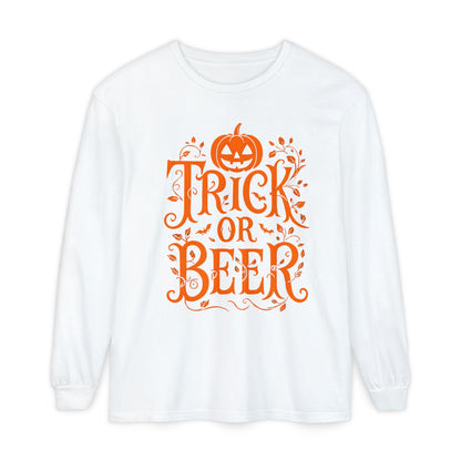 Funny Halloween TRICK OR BEER Long Sleeve T-Shirt