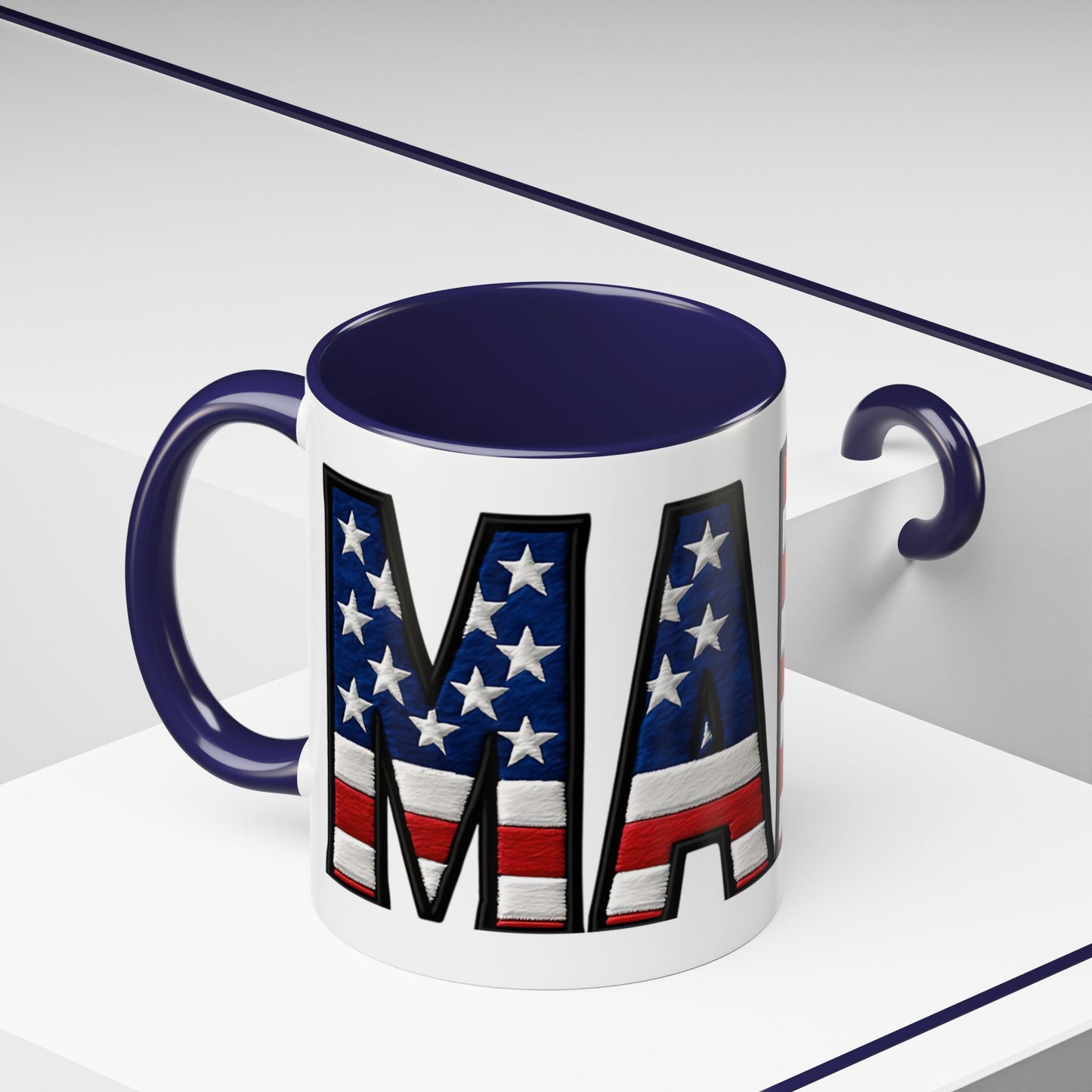 Patriotic AMERICA Flag MAMA Accent Coffee Mug 11 or 15oz