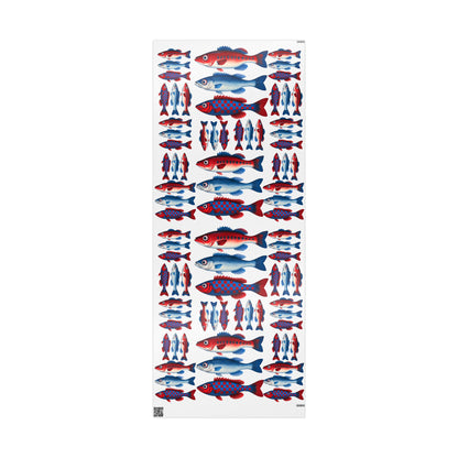 Colorful Fish Wrapping Paper, Festive Gift Wrap for Birthdays, Holidays, Parties, Eco-Friendly, Unique Design