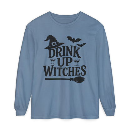 Funny Halloween Long Sleeve T-Shirt - Drink Up Witches