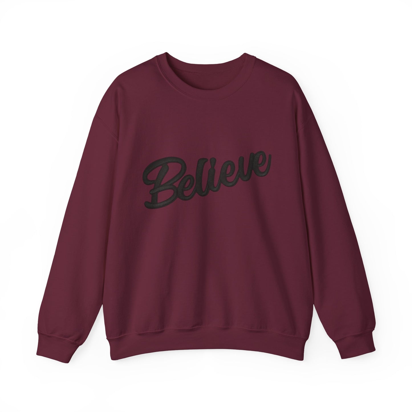 Believe Crewneck Sweatshirt — Inspirational Graphic CHRISTmas Pullover