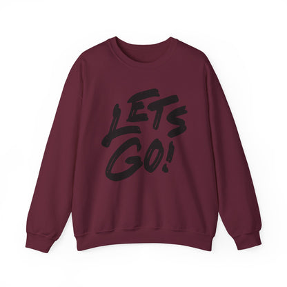 Crewneck Sweatshirt LET'S GO Sports Tailgate Fun Events