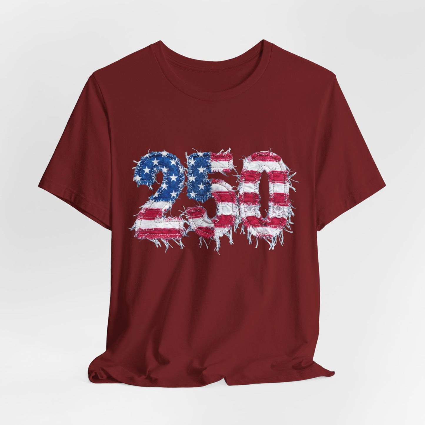 4th of July Frayed Patch Graphic Tee — Patriotic Independence Day T-Shirt
