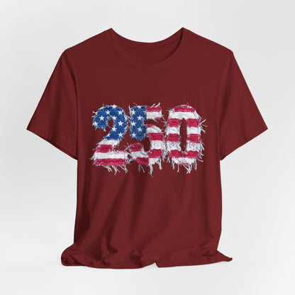 4th of July Frayed Patch Graphic Tee — Patriotic Independence Day T-Shirt